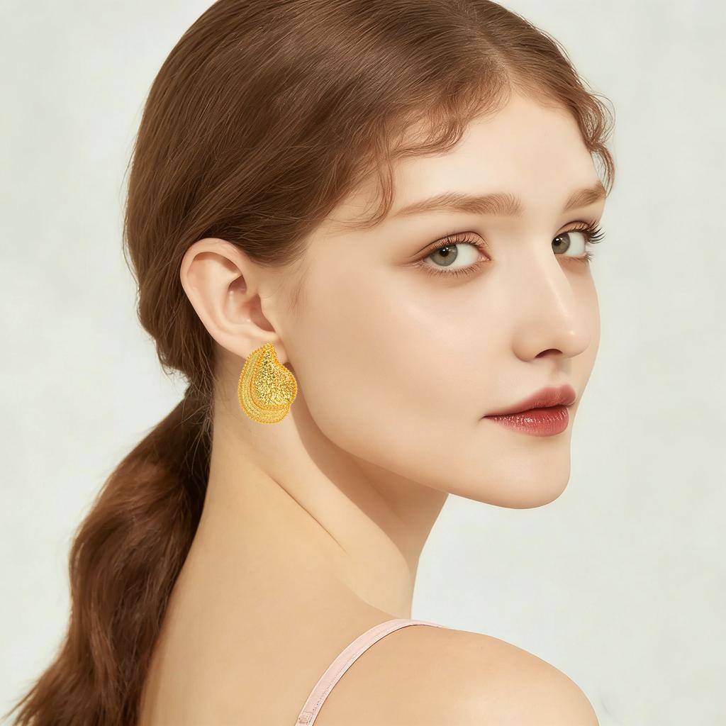 Vintage Water Drop Earrings Simple hollow-out Earrings Office Women's Jewelry Accessories Party Valentine's Day Gifts