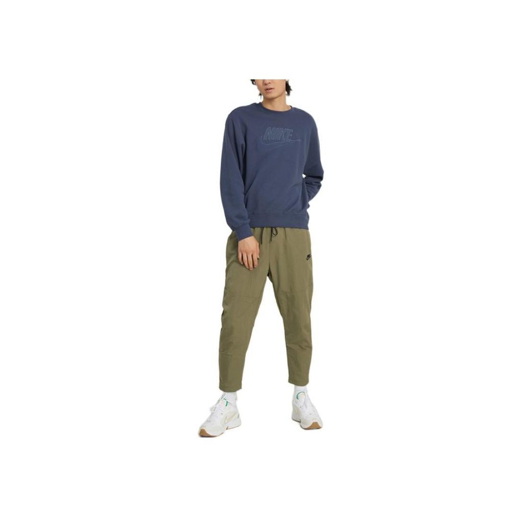 Nike Sportswear Tech Essentials Embroidered Logo Drawstring Casual Pants Men Bottoms Olive-Green DQ4344-222