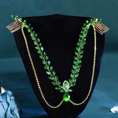 Exquisite Bride Forehead Head Chain Shining Woman Headwear Wedding Rhinestone Headband  Dance Party