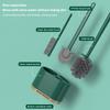 Silicone Wall Mount Toilet Brush Set Quick Dry Drain Base Efficient Gap Cleaning for Bathroom Use