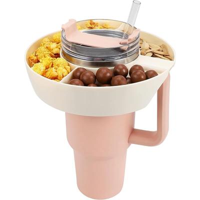 1 ADET Atıştırmalık Kase Tepsileri Stanley Tumbler Bardak 40Oz Aksesuarlar Uyumlu Tepsi Bölücü Kap Gıda Tutucu Açık Hava İçin Yeniden Kullanılabilir