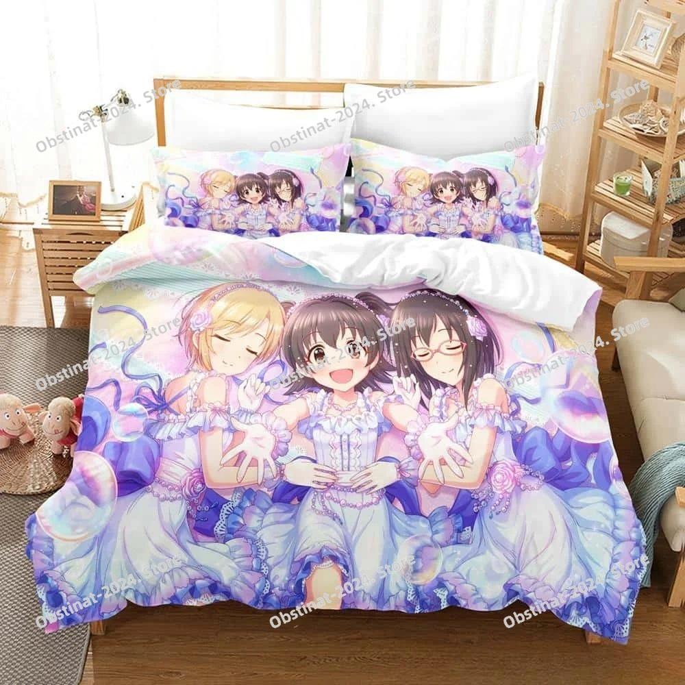 Fashion 3d Print Anime Kawaii Girls THE iDOLM@STER Bedding Set Single Twin Full Queen King Size Bed Set Bedroom Duvet cover Sets