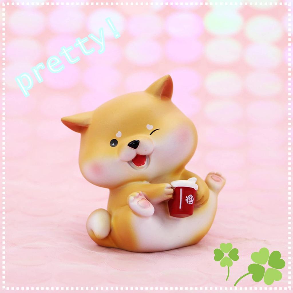 Leiasnow Shiba Inu Set Dekorative Auto Shiba Innendekoration von 4 Kleinen Shiba Figuren, 4, Artikel, Zubehör, Inu, (Set Inu)