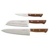 IKEA VARDAGEN 3-piece Knife Set In Stainless Steel and Walnut (m90602474)