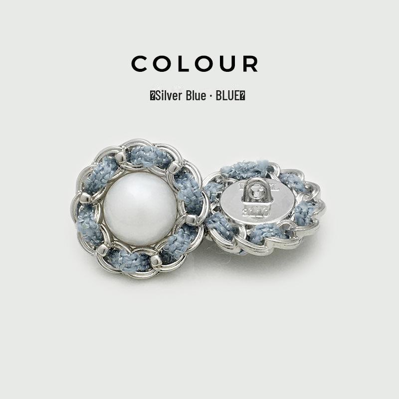 Luxury Handwoven Metal Pearl Diamond Coat Buttons