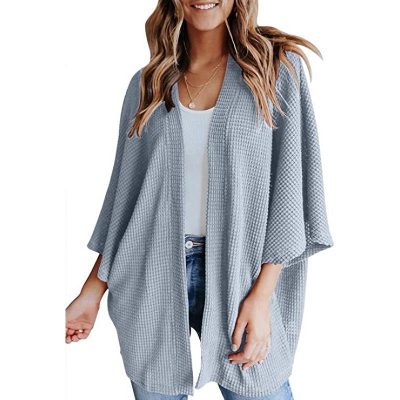 Spring and Autumn Women's Cardigan Loose Cardigan Plus Size Knit Top