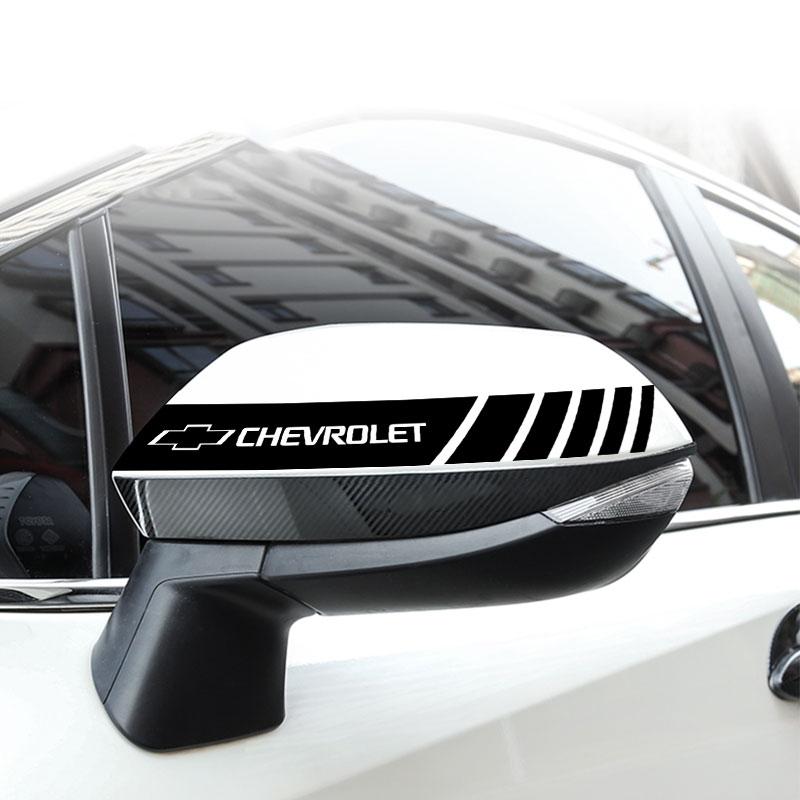 Auto-Streifen-Aufkleber Rückspiegel Reflektierende Vinyl-Aufkleber Dekoration für Chevrolet Camaro Trax Blazer Cavalier Onix Aveo Silverado Malibu Captiva