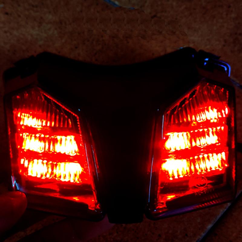 Motorcycle Tail Light For Honda Sundiro CB190R CBF190X CBR190 CBF190R SDH175-6 190cc Motorbike Red Lens LED Rear Brake Stop Lamp