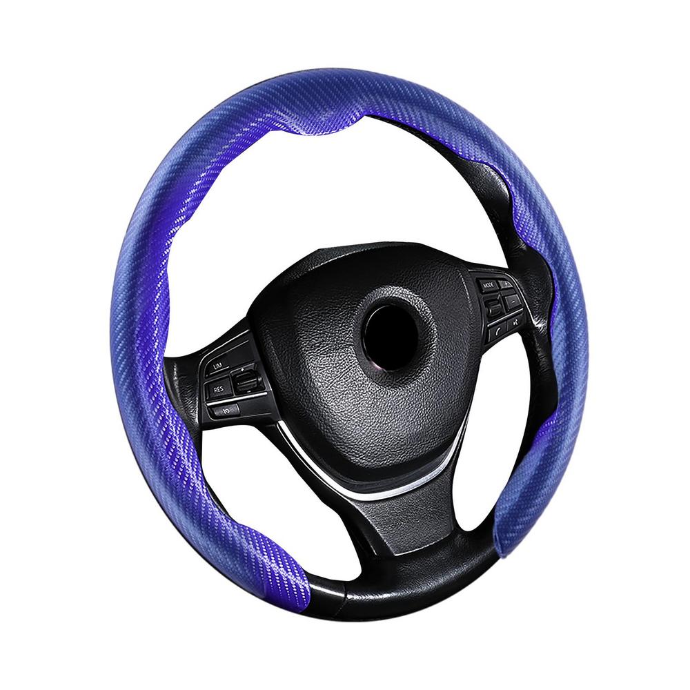 Carbon Fiber Car Steering Wheel Cover Universal Non-slip Steering Wheel Booster Cover Anti-Skid Accessories