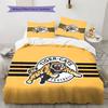 Castleford Tigers Muster Bettwäsche Bettdecken-Set Heimdekoration Geschenk (1 Bettbezug + 2 Kissenbezüge (ohne Füllung))