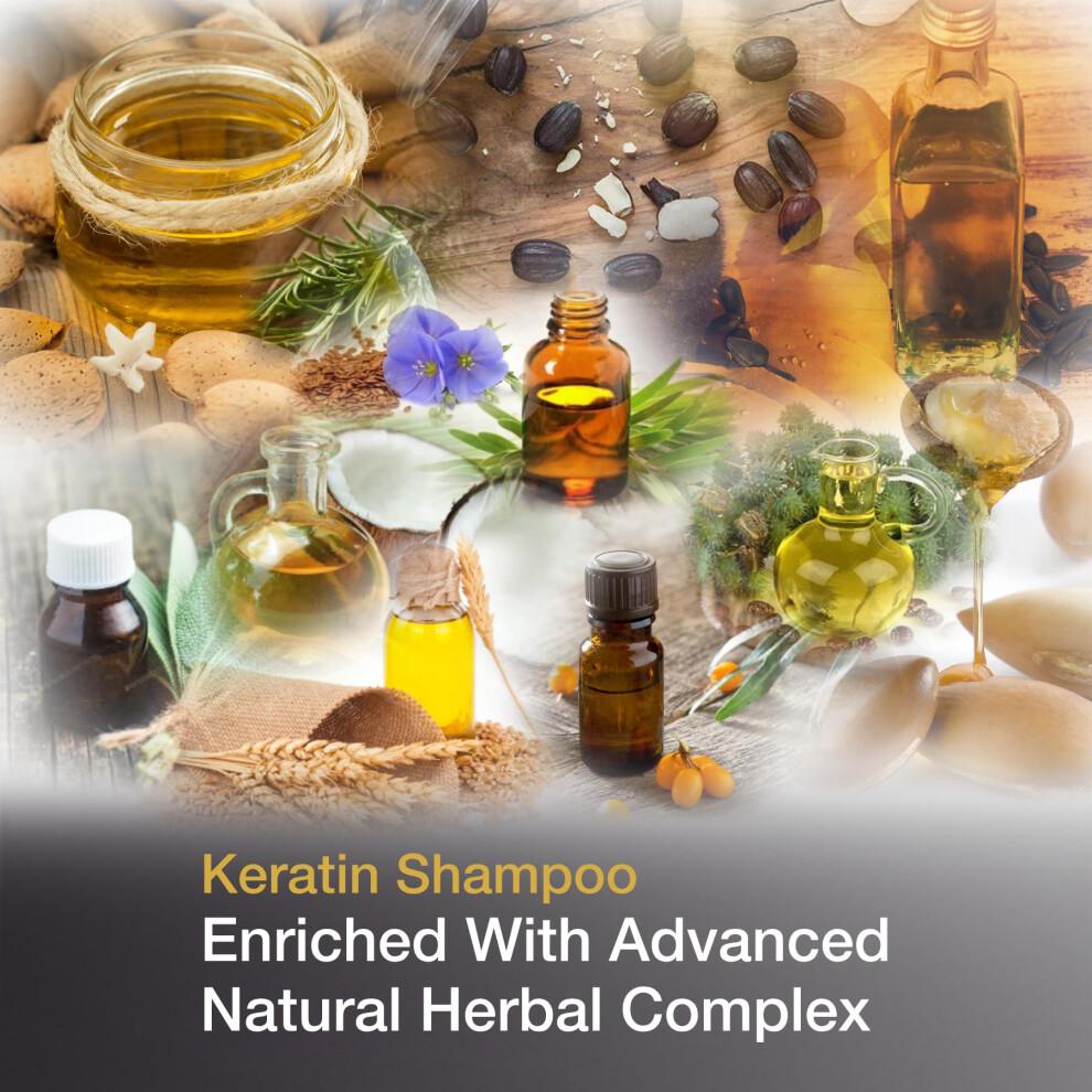 Vitamin-Keratin-Shampoo-Haarbehandlung     Biotin und Kollagenprotein mit Rizinus   l fur lockiges, welliges und glattes Haar     Sulfatfreies Produkt