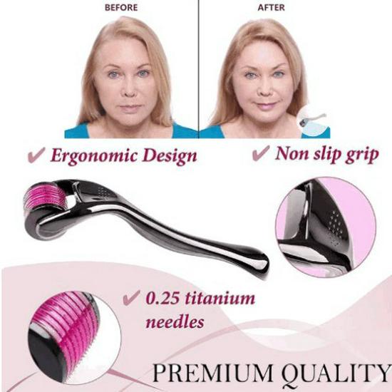 CrossMTS Facial Microneedle Roller - 540 Disposable Needles for Home Use