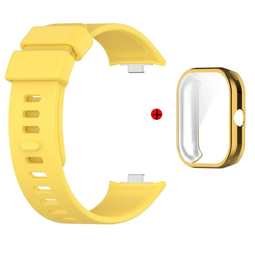 Watchband + Case For Xiaomi Redmi Watch 4 Strap Replacement Silicone Strap For Xiaomi Redmi Watch4 Correa Bracelet Cases Cover