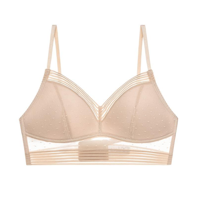Women Sexy Backless Thin Lace Plus Size Wireless U Shaped Beauty Back Bra