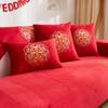 Festive Red Sofa Cushion Four Seasons Universal Wedding and Wedding Room Decorations Arrangement Cover Towel Wedding Non-Slip Cover Cover