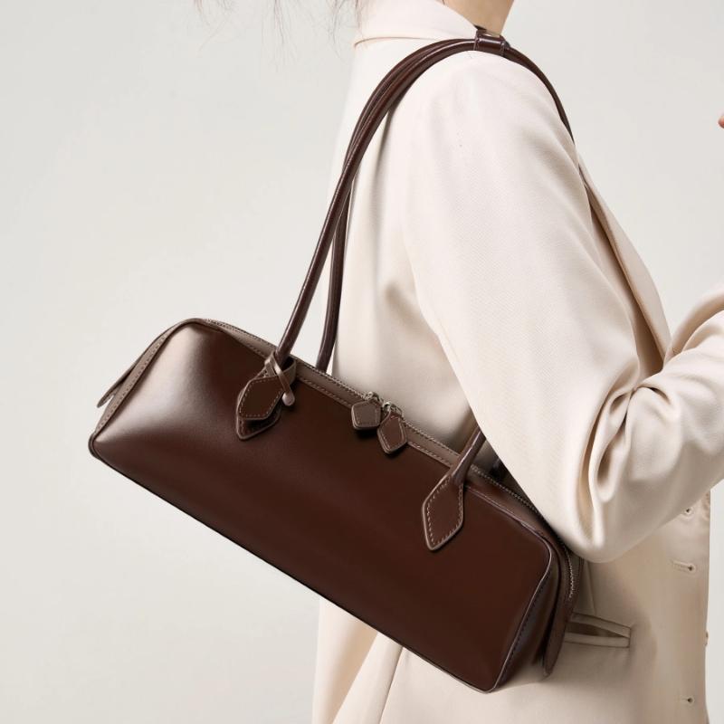 Torebki z prawdziwej skóry dla kobiet Luksusowa torba tote Vintage torba pod ramię Długi górny uchwyt Torba na ramię Damska torba pod ramię