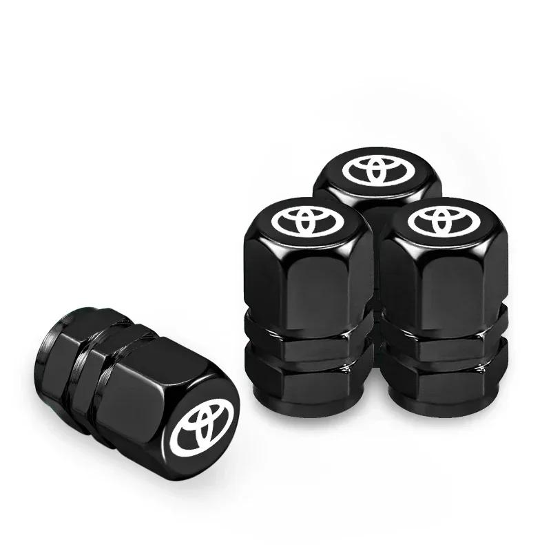 4Pcs Car Tire Valve Caps Metal Styling Tyre Air Stems Cover For Toyota GR Gazoo Racing Supra Corolla Parts Sport 86 Yaris Grmn