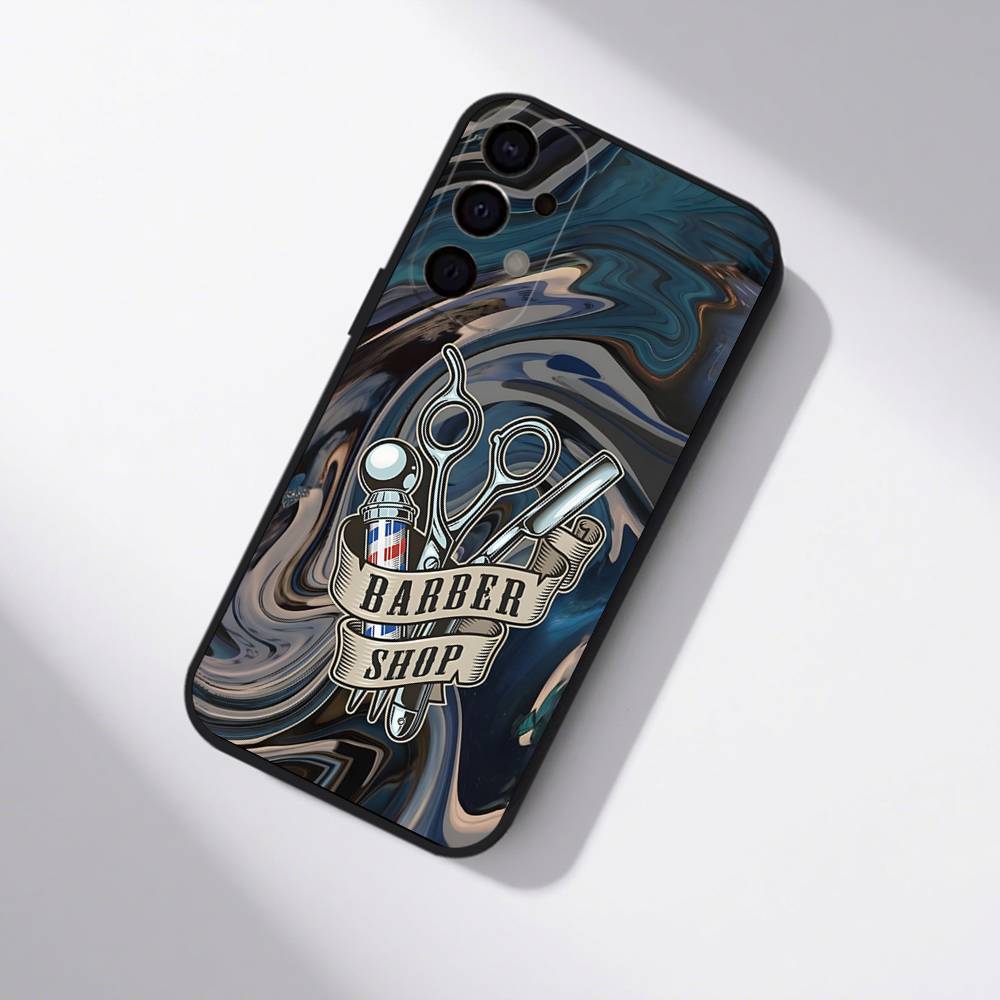 Barber Shop Hair Stylist Salon Phone Case For Samsung S25,S24,S21,S22,S23,S30,Ultra,S20,Plus,Fe,Lite,5G Black Cover