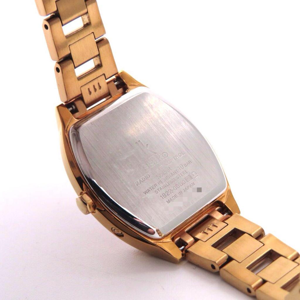 [USED] Seiko SSVW050 Lucia Radio-Controlled Solar Watch with Diamonds and Gold