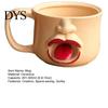 Unique Tongue Sticking Out Cup Quirky Ceramic Coffee Mug, 10oz 3D Sculpted Face Decorative Tea for Students Milk, Funny Creative Drinkware Home Office