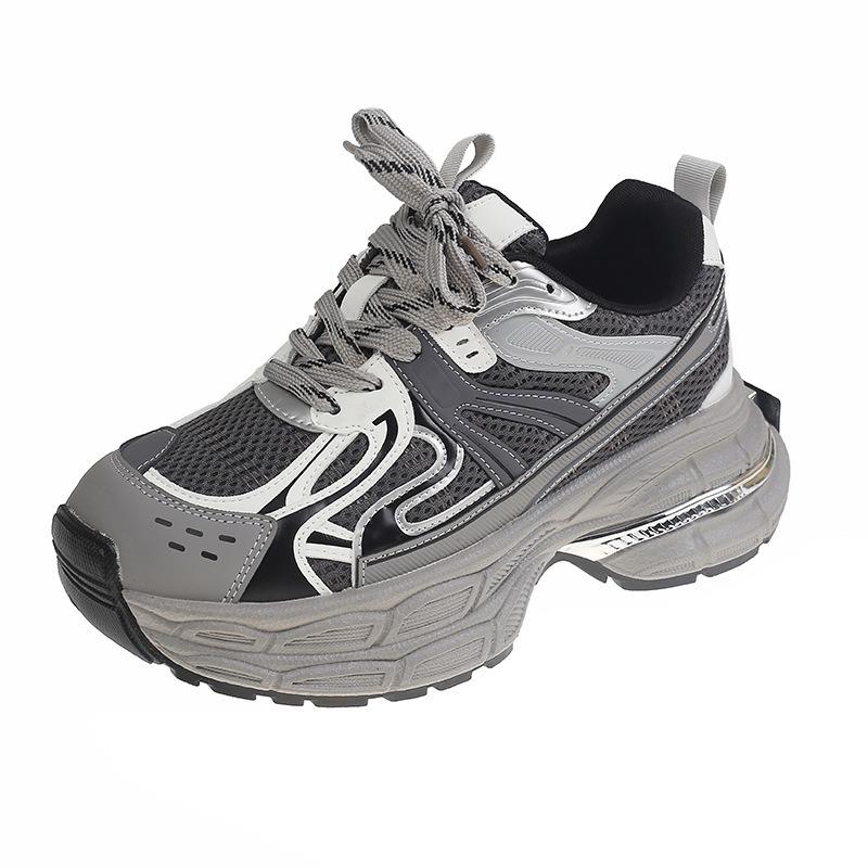 New Muffin Breathable Thick-soled Dad Shoes Women's Autumn Versatile Casual Height-increasing Design Sports Shoes