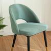 1/2/4/6Pc Curved Chair Cover Hollow Back Jacquard Arc Armchair Covers Dining Chair Covers Spandex Home Bar Hotel House De Chaise