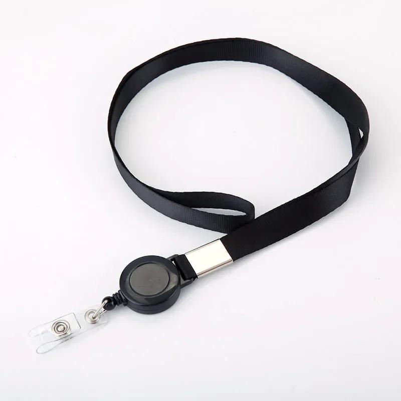 1pcs Work Badge Holder Card ID Holders Metal Business Credit Card Holder Clip Neck Strap Lanyard Aluminum Alloy Card Cover Case
