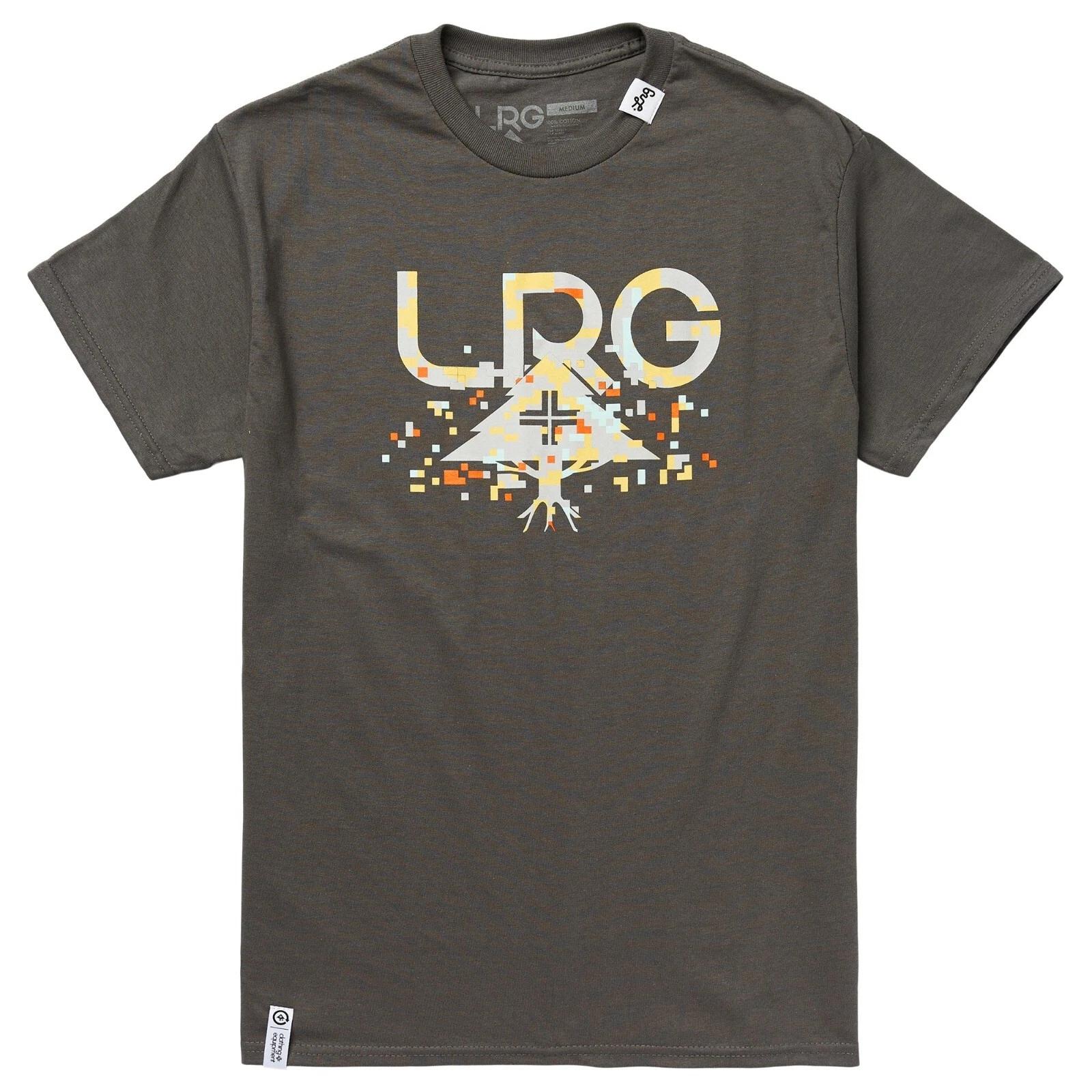 Lifted Research Group Mens LRG Digi Tree Glitch Charcoal Shirt NWT Small L