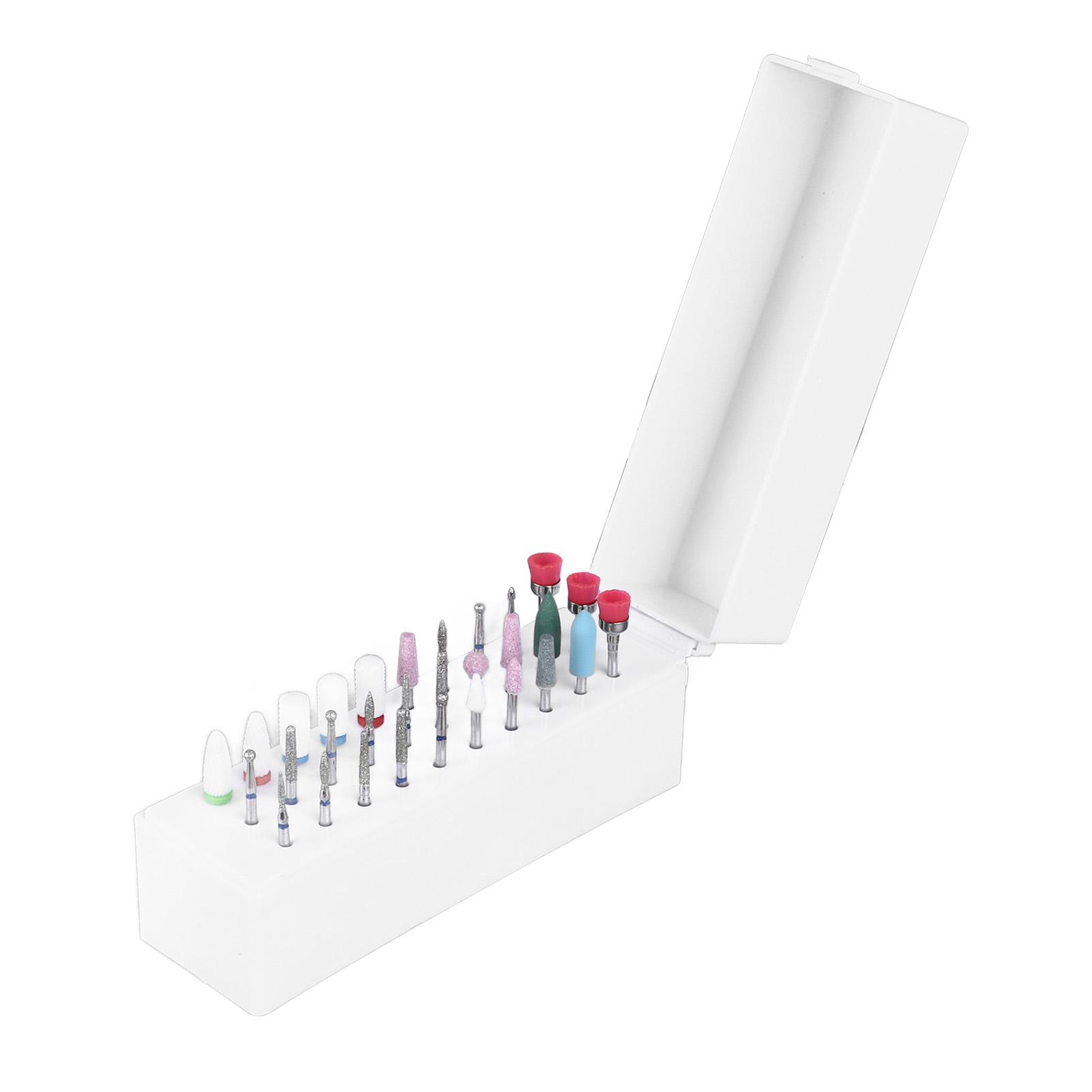 

30pcs Nail Drill Bits Set Professional Steel Cuticle Remover Bits with Storage Box for Manicure