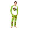 Matching Family Christmas Print Pajama Set with Long Sleeve and Pants for Holiday Loungewear