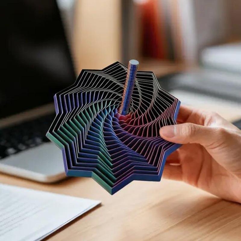 Spiral 3D Printing Fractal Hexagon Anti-Anxiety and Stress Relief Pocket Size Toy for Adults for Exquisite Home Decor Gift