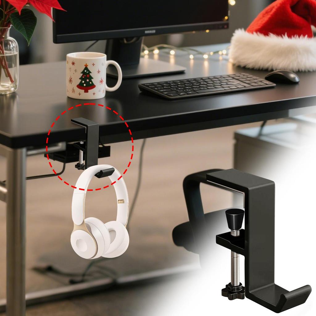 Desk Purse Holder Aluminum Stocking Hook For Mantle Multi Purpose Portable Desk Bag Hangers For School Apartment Businesses
