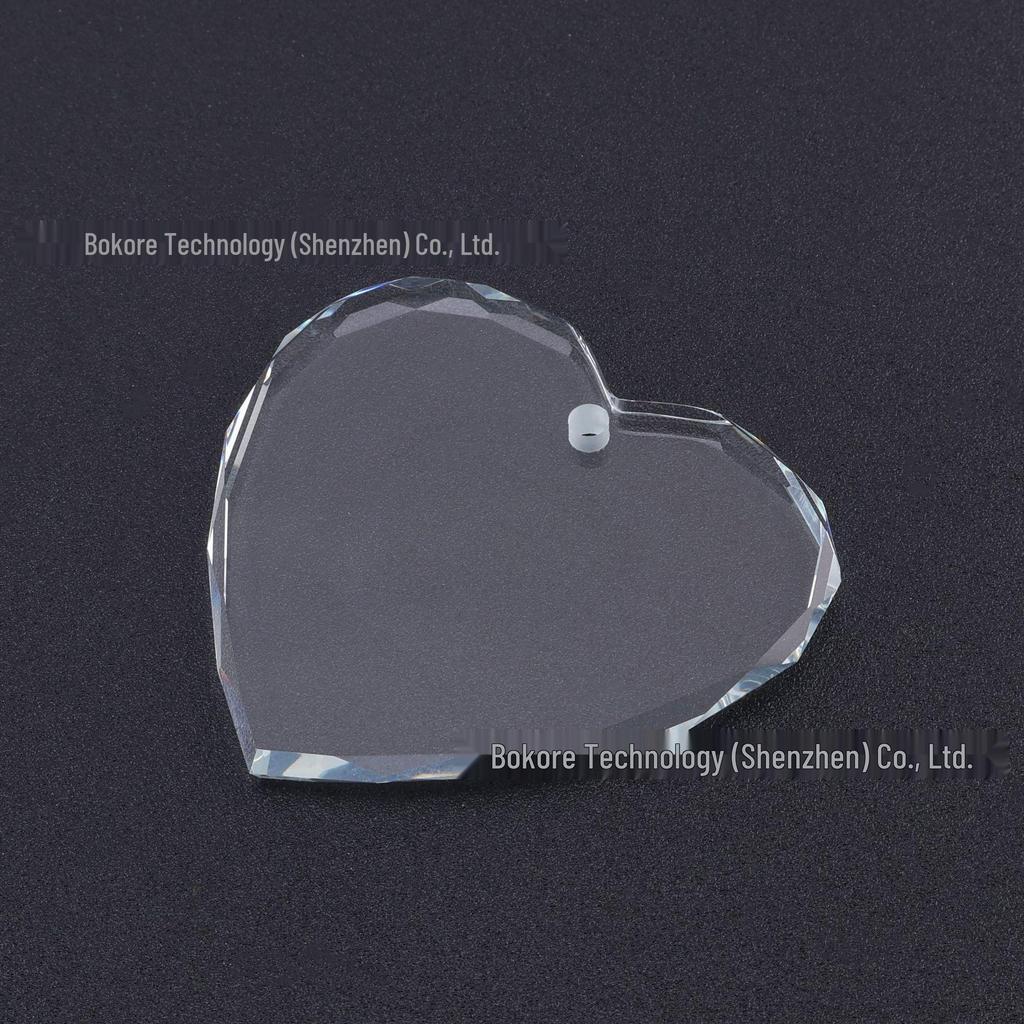 Exclusive Heart-shaped Crystal Glass Christmas Ornament