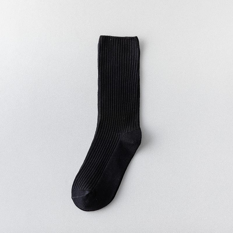 Summer Thin Mid-calf Socks for Women, Solid-color Trendy Sports Socks, Breathable Cotton Socks
