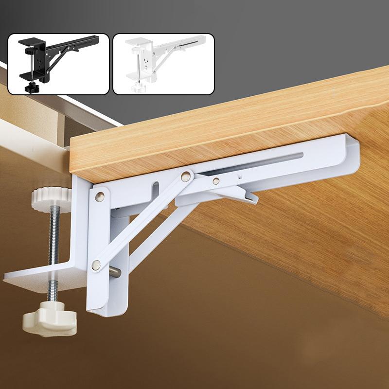 1PCS L-shaped Foldable Desktop Bracket Heavy-duty Punch-free Space-saving Desktop Extension Plate Rack Hardware Accessories
