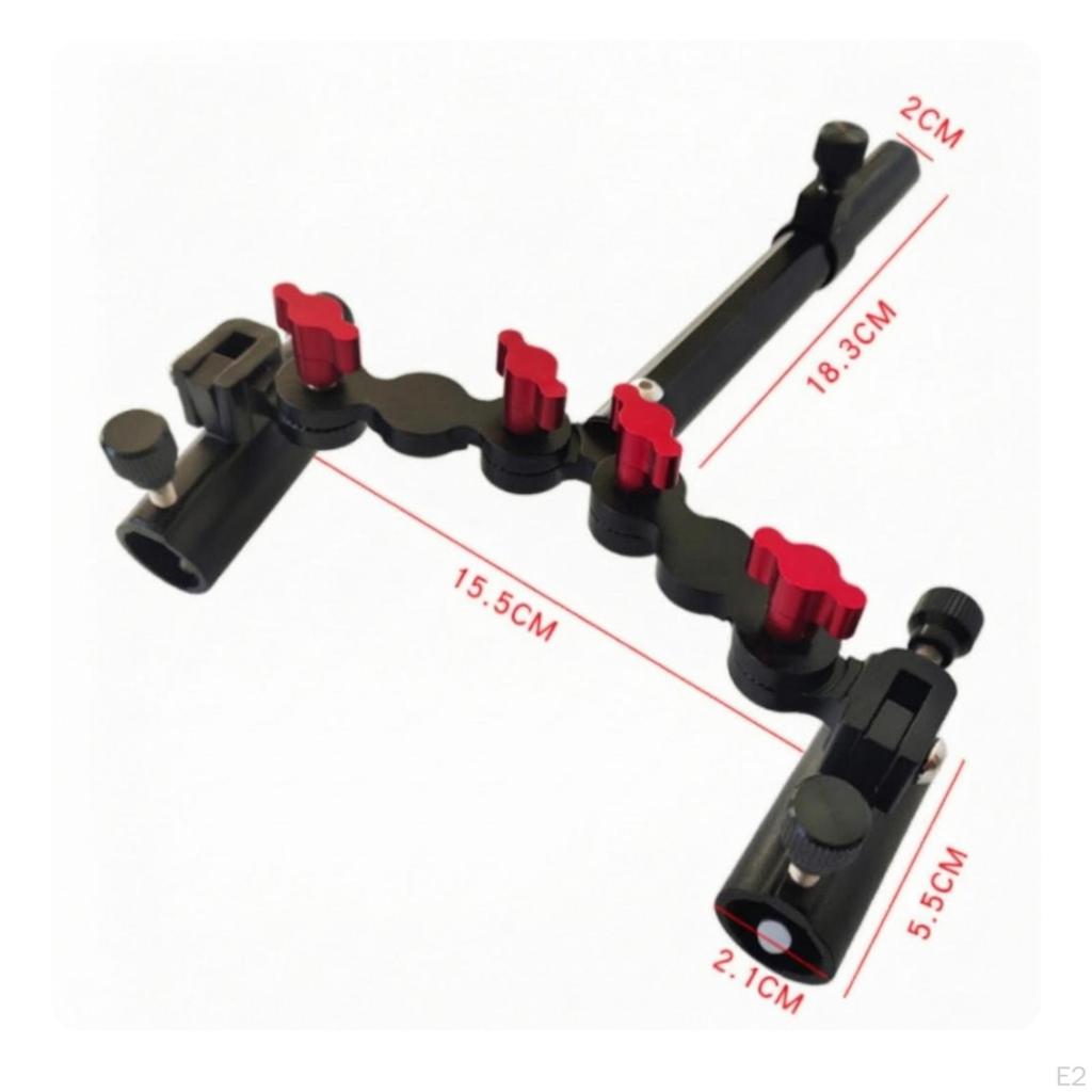 Fishing Rod Bracket with Dual Mount | Aluminum Alloy Construction, Matte, Holder