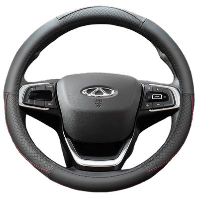 Chery Tiggo 7 Pro Araç Direksiyon Kapağı Hakiki Deri Rahat Elastik Bant Kolu İç Aksesuar 38 CM