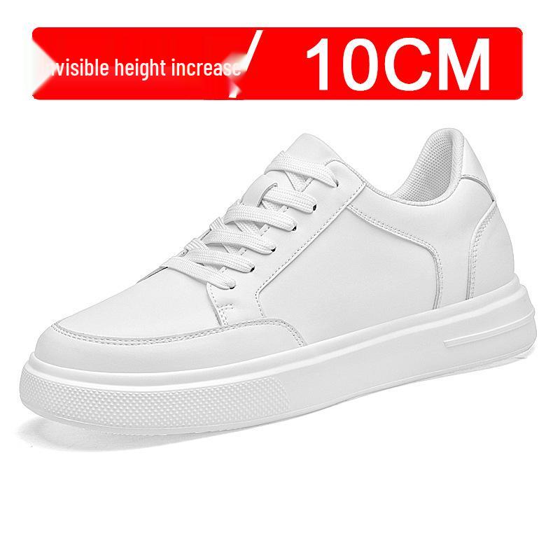 8CM Invisible Height Boost Men s Trendy Thick Sole Breathable Casual White Sports Shoes