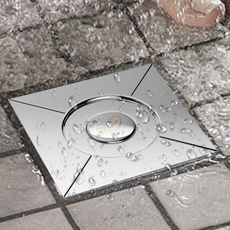 Drain Catcher Shower Press-Type Shower Drain Catcher With Removable Strainers Anti-Clogging Garbage Disposal Cover For Bathroom