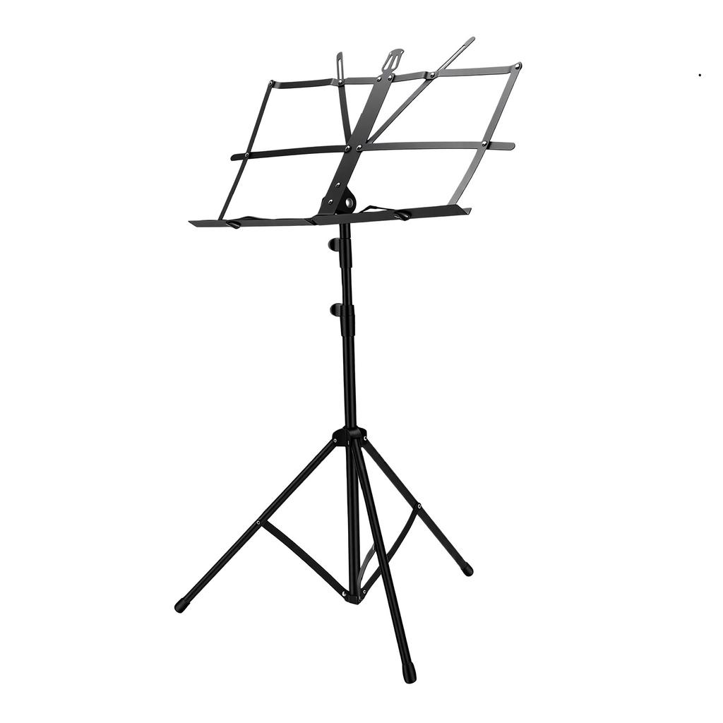 Black Music Stand Height Music Stand Folding Portable Guitar Sheet Shelf