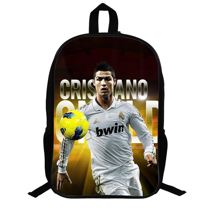 Zaino a Tema Ronaldo per Fan di Calcio Zaino per Studenti Scolastici Zaino per Bambini da 17 Pollici