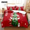 Red Christmas Bedding Set Duvet Cover Set 3d Bedding Digital Printing Bed Linen Queen Size Bedding Set Fashion Design