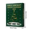 Verbessertes 3D Zweiter Weltkrieg Flugzeug Adventskalender 2025 Mit 24 2D Acryl Einzigartige Mini-Kriegsvögel Weihnachten Adventskalender Geschenke Für Aviat