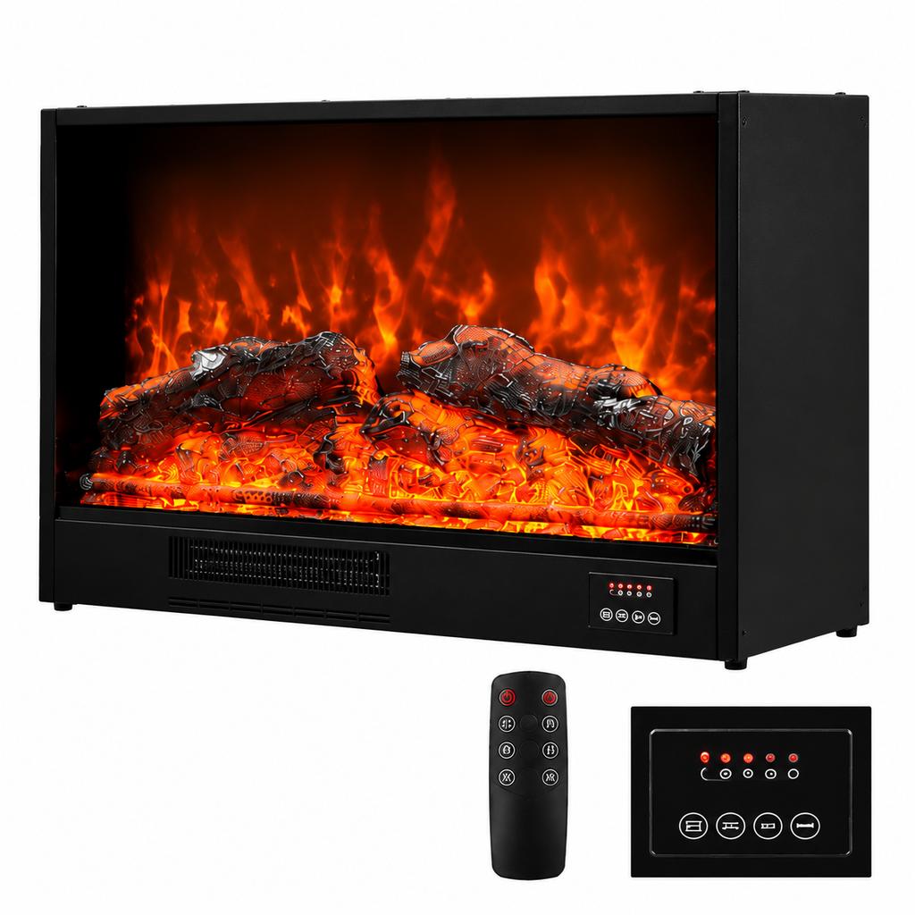 XR0596 European Style LED Electric Fireplace Insert with Realistic Flame Effect