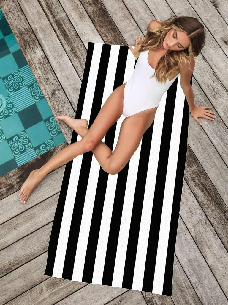 1pc Style Blue Mandalay Pattern Beach Towel,Ultra-Fine Fiber Beach Blanket,Highly Absorbent Bath Towel,Suitable For Summer