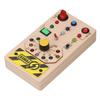 Wooden Board with LED Light Switches Voice Broadcast Hand Eye Coordination Sensory Toys Light