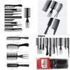 Plastic Hair Comb Set With Fine And Wide Tooth Combs For Salon And Home Use