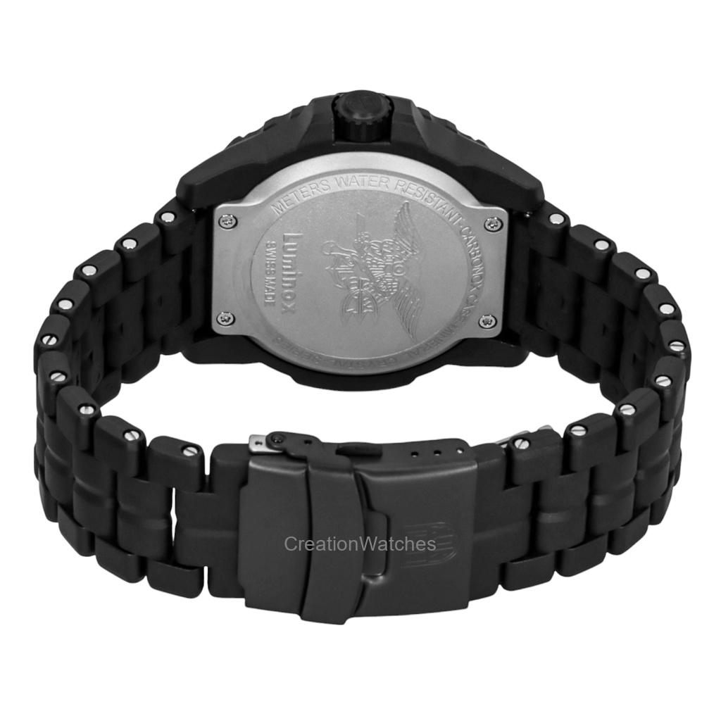 Luminox Navy SEAL 3500 Militær Rustfritt Stål Svart Skive Kvarts Dykkerklokke XS.3510 200M Herreklokke