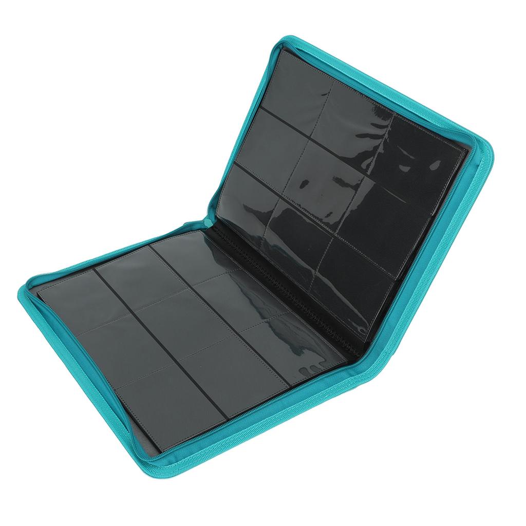 9 Pockets Card Binder Zipper Fully Enclosed PU 360 Side Loading Pocket Trading Card Album Folder for Card Collection