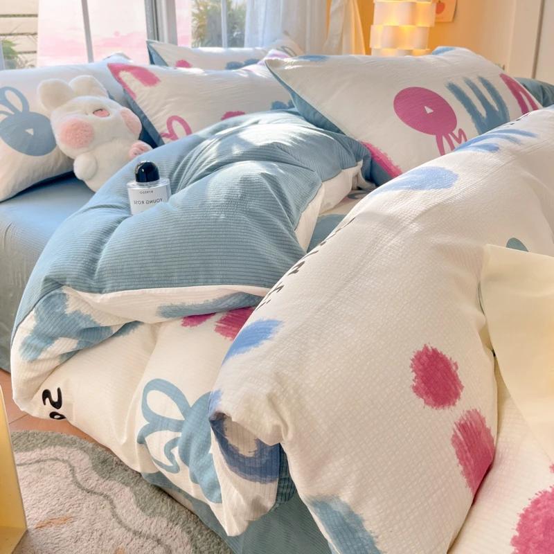 Povlečení Capybara Queen Size 4ks pro milovníky Kapybary Kluci Dívky Dárky Kreslený povlak na přikrývku Oboustranný povlak na přikrývku na kávu